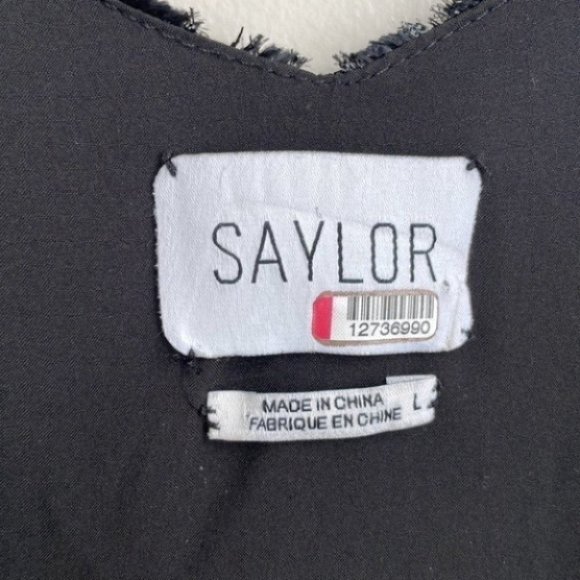 SAYLOR Farrah Tiger Metallic Velvet Burnout Divoré Wrap Style Midi Slit Dress - Picture 6 of 16